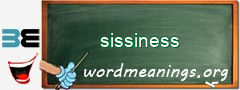 WordMeaning blackboard for sissiness